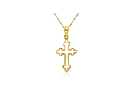 Cut Out Religious Cross Pendant